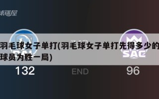 羽毛球女子单打(羽毛球女子单打先得多少的球员为胜一局)
