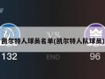 凯尔特人球员名单(凯尔特人队球员)