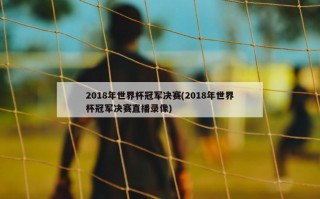 2018年世界杯冠军决赛(2018年世界杯冠军决赛直播录像)