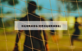 羽毛球男单排名(世界羽毛球男单排名)