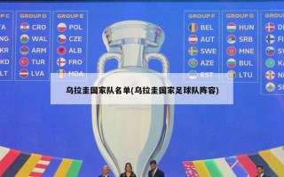 乌拉圭国家队名单(乌拉圭国家足球队阵容)