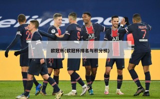 欧冠杯(欧冠杯排名与积分榜)