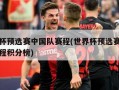世界杯预选赛中国队赛程(世界杯预选赛中国队赛程积分榜)